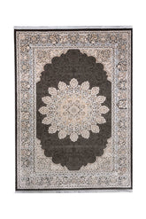 Covor Persan Living Bej/Crem/Gri din Acril Dreptunghiular Violet  2756C